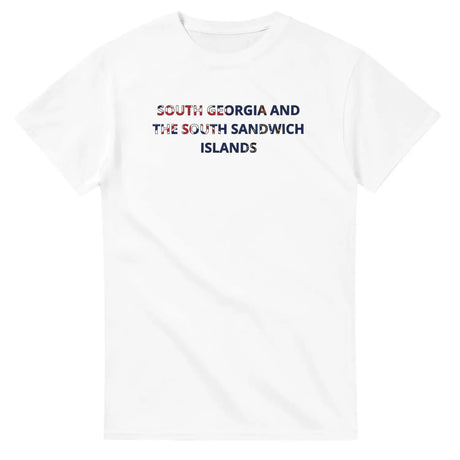 T-shirt drapeau géorgie du sud-et-les îles sandwich du sud - pixelforma