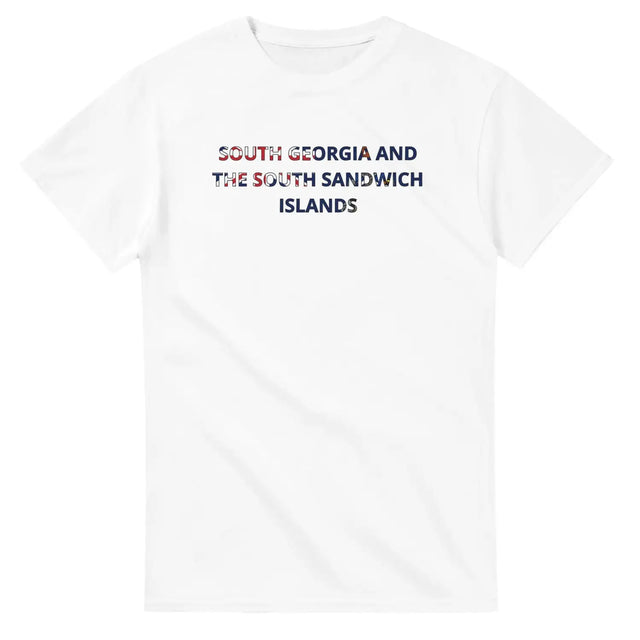 T-shirt drapeau géorgie du sud-et-les îles sandwich du sud - pixelforma