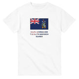 T-shirt drapeau géorgie du sud-et-les îles sandwich du sud texte - pixelforma