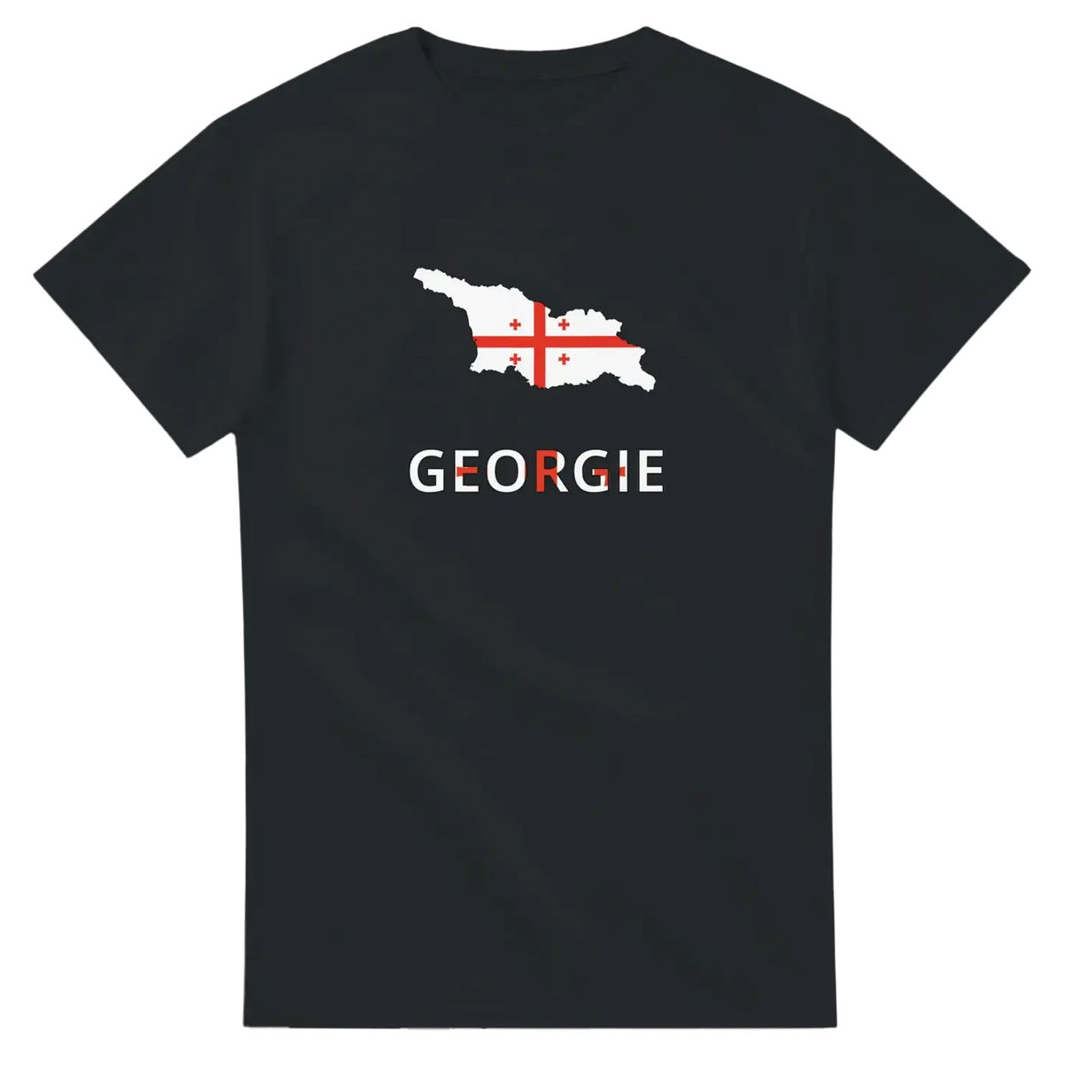 T-shirt drapeau géorgie en carte - pixelforma