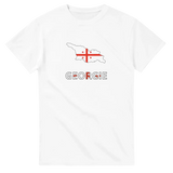 T-shirt drapeau géorgie en carte - pixelforma