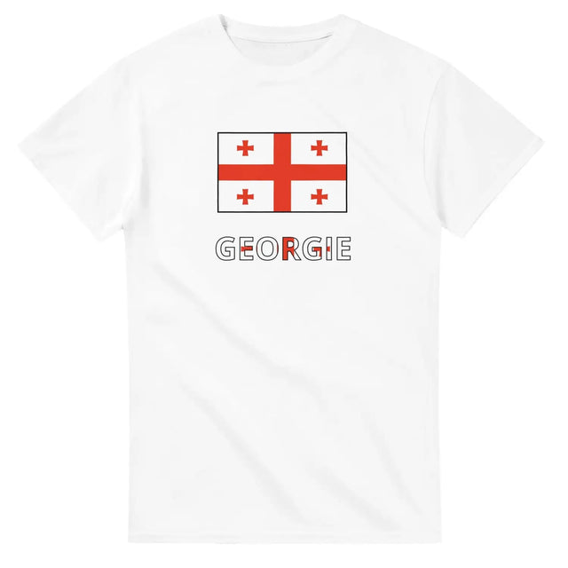 T-shirt drapeau géorgie en texte - pixelforma