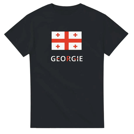 T-shirt drapeau géorgie en texte - pixelforma