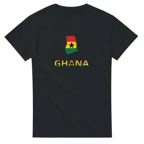 T-shirt drapeau ghana en carte - pixelforma