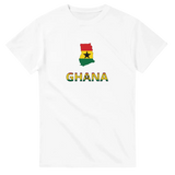 T-shirt drapeau ghana en carte - pixelforma