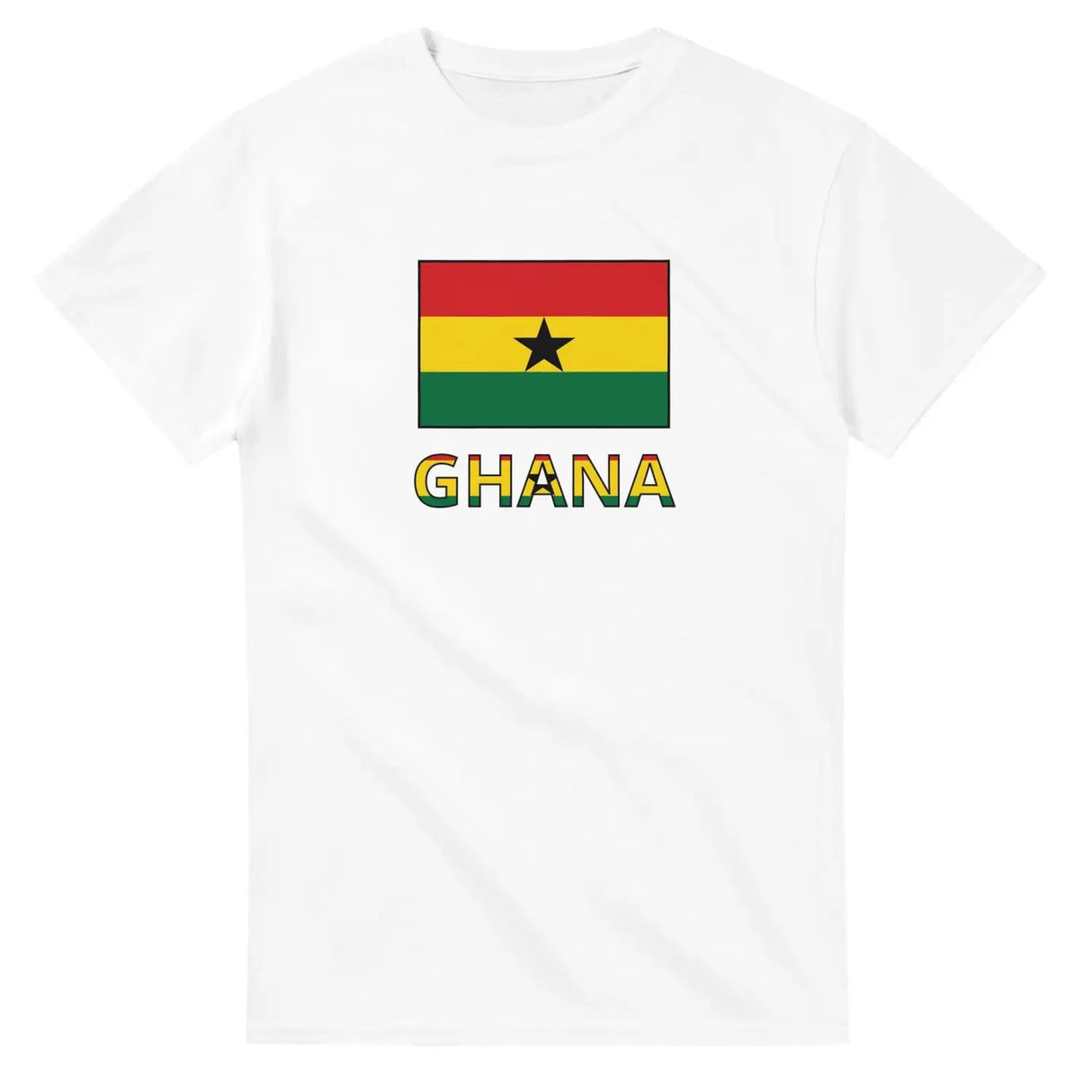 T-shirt drapeau ghana en texte - pixelforma