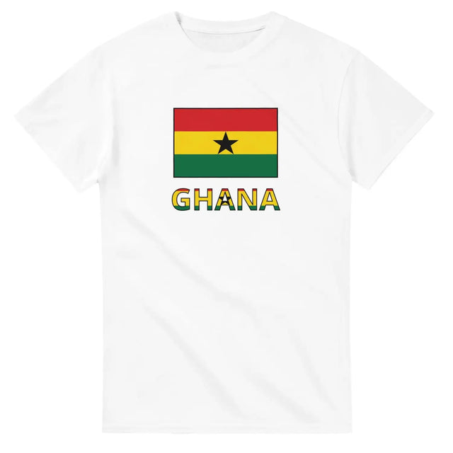 T-shirt drapeau ghana en texte - pixelforma