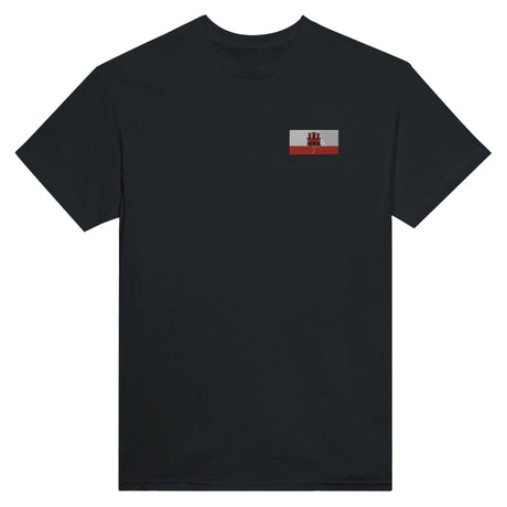 T-shirt drapeau gibraltar broderie couleur coton mélangé