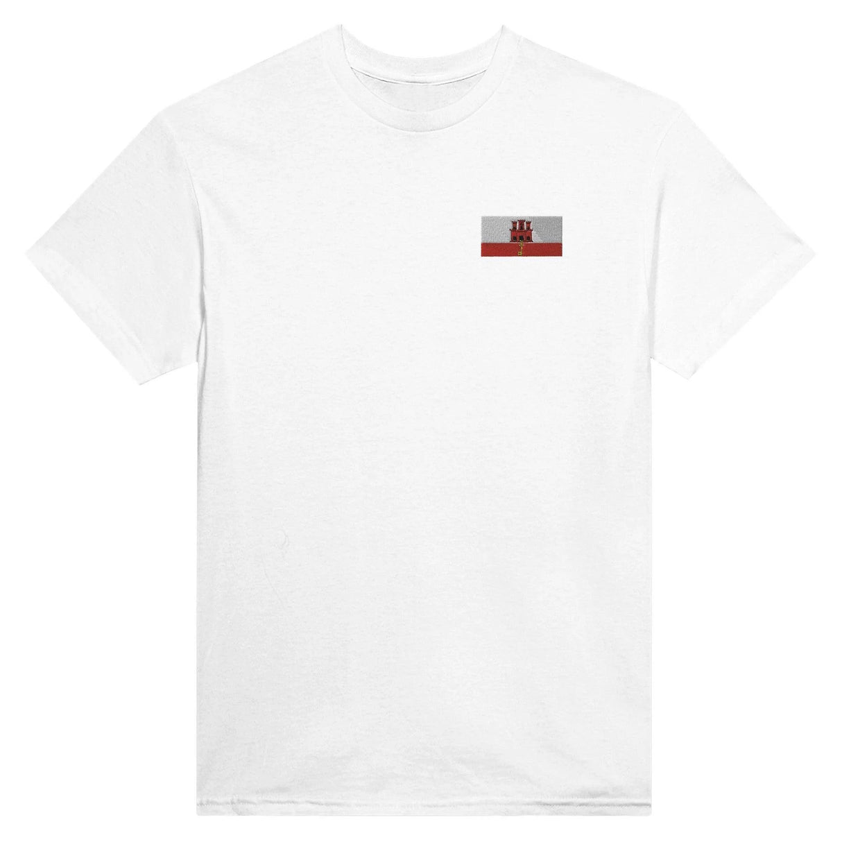 T-shirt drapeau gibraltar broderie couleur coton mélangé