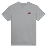 T-shirt drapeau gibraltar broderie couleur coton mélangé