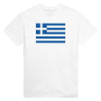 T-shirt drapeau grèce coton mélangé brodé manches longues