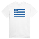 T-shirt drapeau grèce coton mélangé brodé manches longues