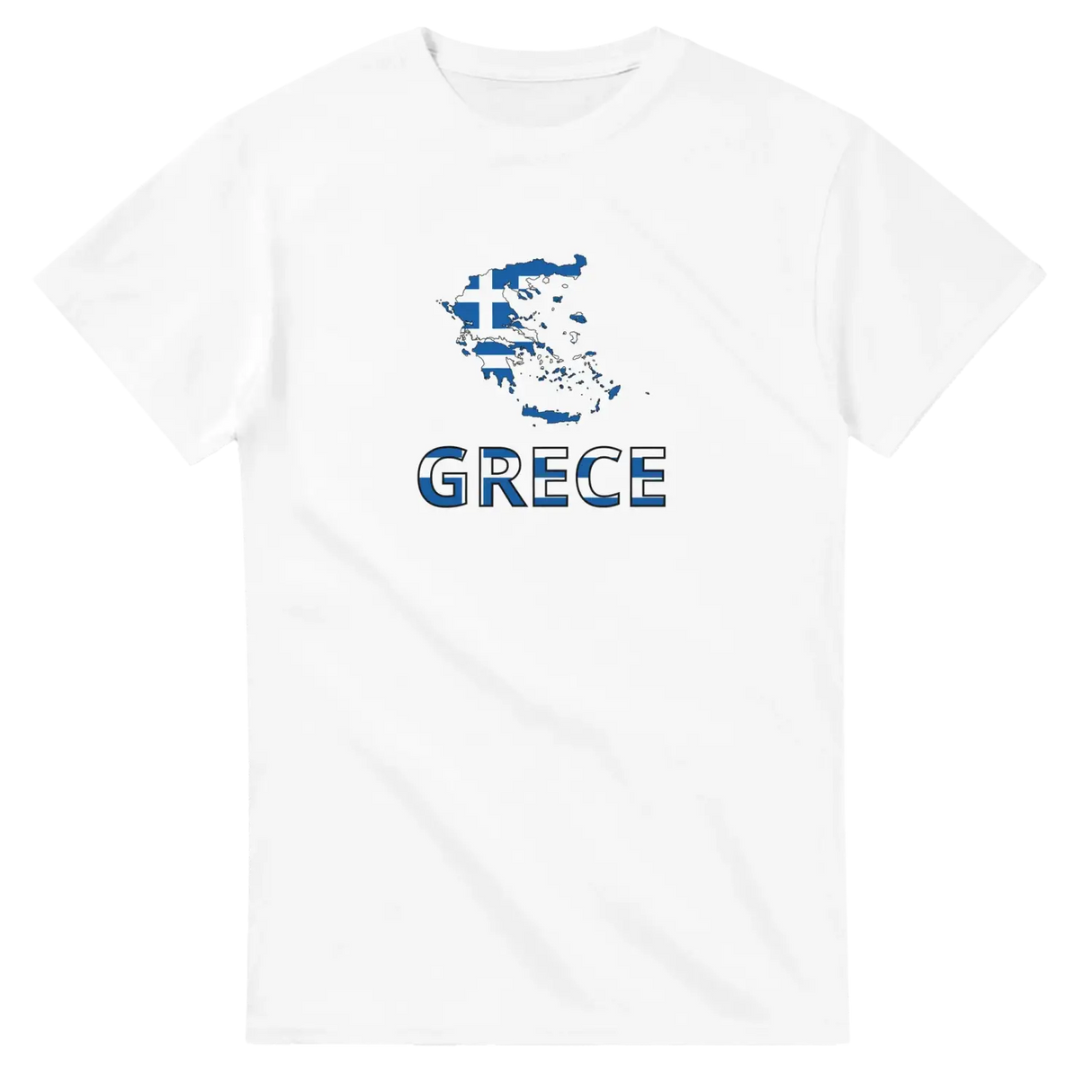 T-shirt drapeau grèce en carte - pixelforma