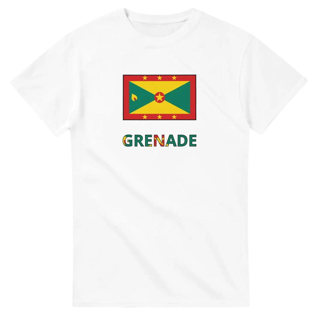 T-shirt drapeau grenade en texte - pixelforma