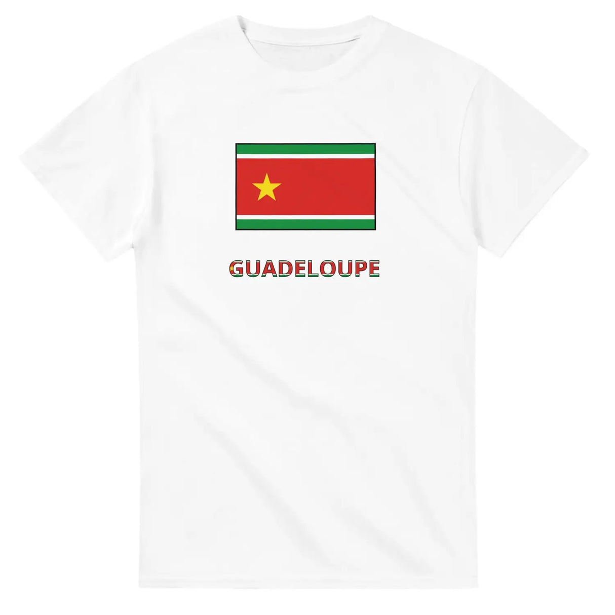 T-shirt drapeau guadeloupe en texte - pixelforma