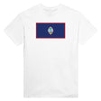 T-shirt drapeau guam brodé coton mélangé manches longues