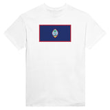 T-shirt drapeau guam brodé coton mélangé manches longues