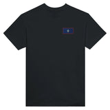 T-shirt drapeau guam broderie couleur en coton mélangé