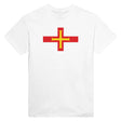 T-shirt drapeau guernesey brodé coton mélangé élégant