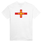 T-shirt drapeau guernesey imprimé coton mélangé élégant