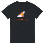 T-shirt drapeau guernesey en carte - pixelforma