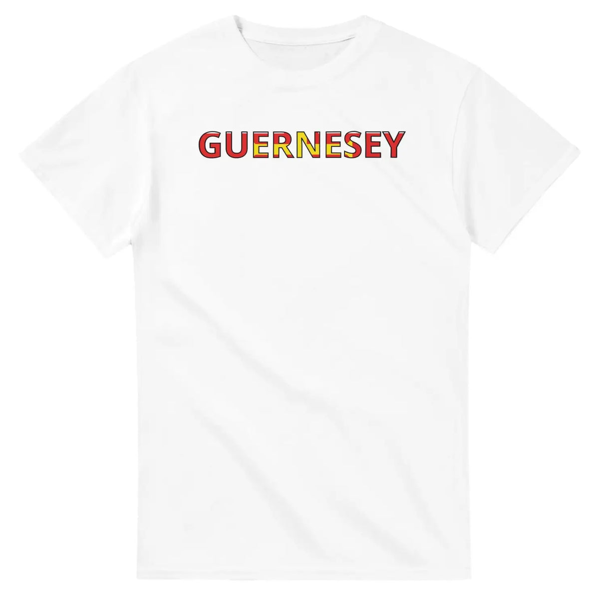 T-shirt drapeau guernesey en écriture - pixelforma