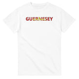 T-shirt drapeau guernesey en écriture - pixelforma