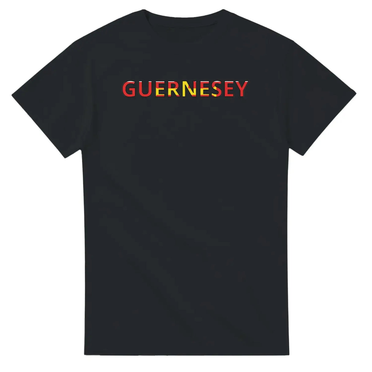 T-shirt drapeau guernesey en écriture - pixelforma