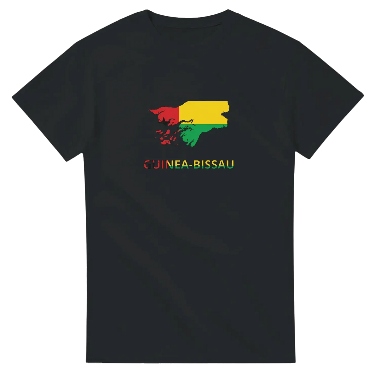 T-shirt drapeau guinée-bissau carte - pixelforma