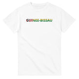 T-shirt drapeau guinée-bissau en écriture - pixelforma