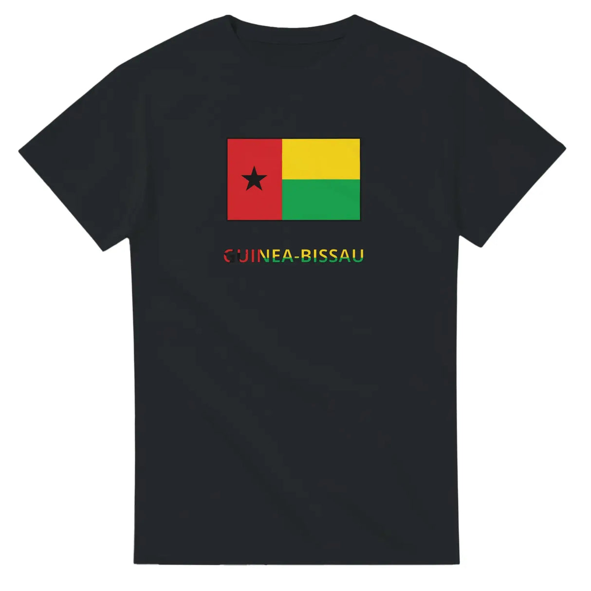 T-shirt drapeau guinée-bissau texte - pixelforma