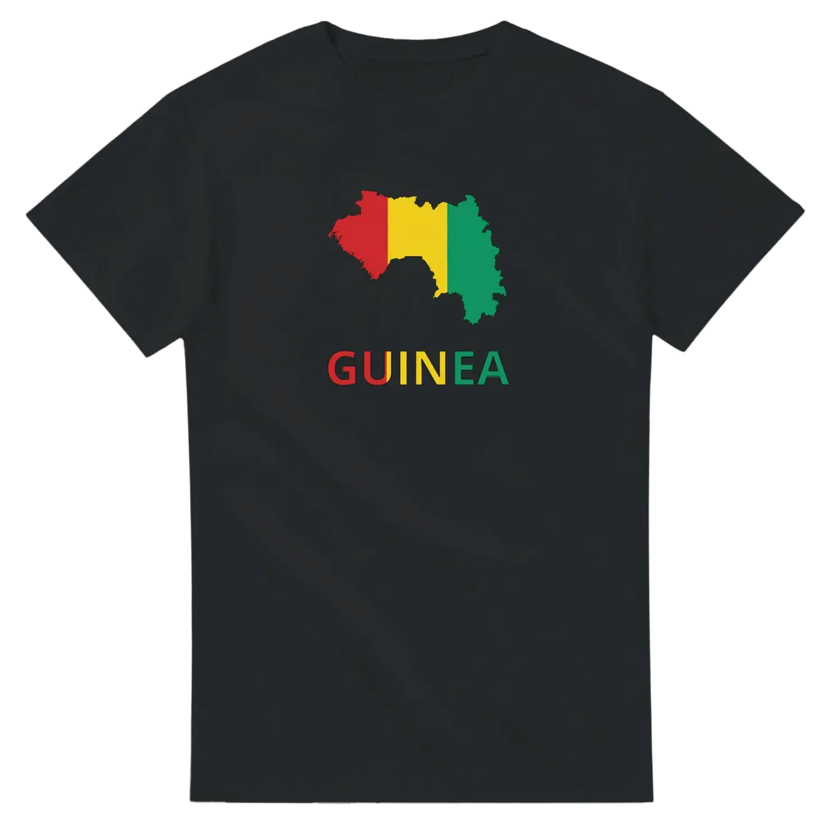 T-shirt drapeau guinée carte - pixelforma