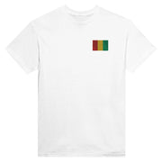 T-shirt drapeau guinée coton mélangé broderie couleur