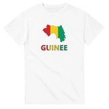 T-shirt drapeau guinée en carte - pixelforma