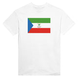 T-shirt drapeau guinée équatoriale coton mélangé brodé