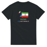 T-shirt drapeau guinée équatoriale en carte - pixelforma