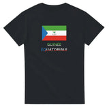 T-shirt drapeau guinée équatoriale en texte - pixelforma