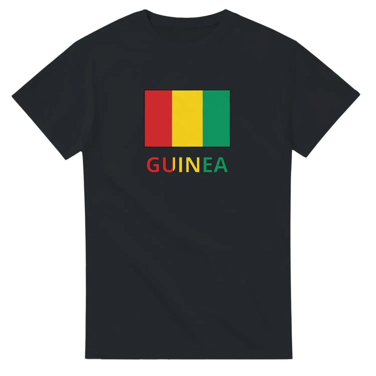 T-shirt drapeau guinée texte - pixelforma