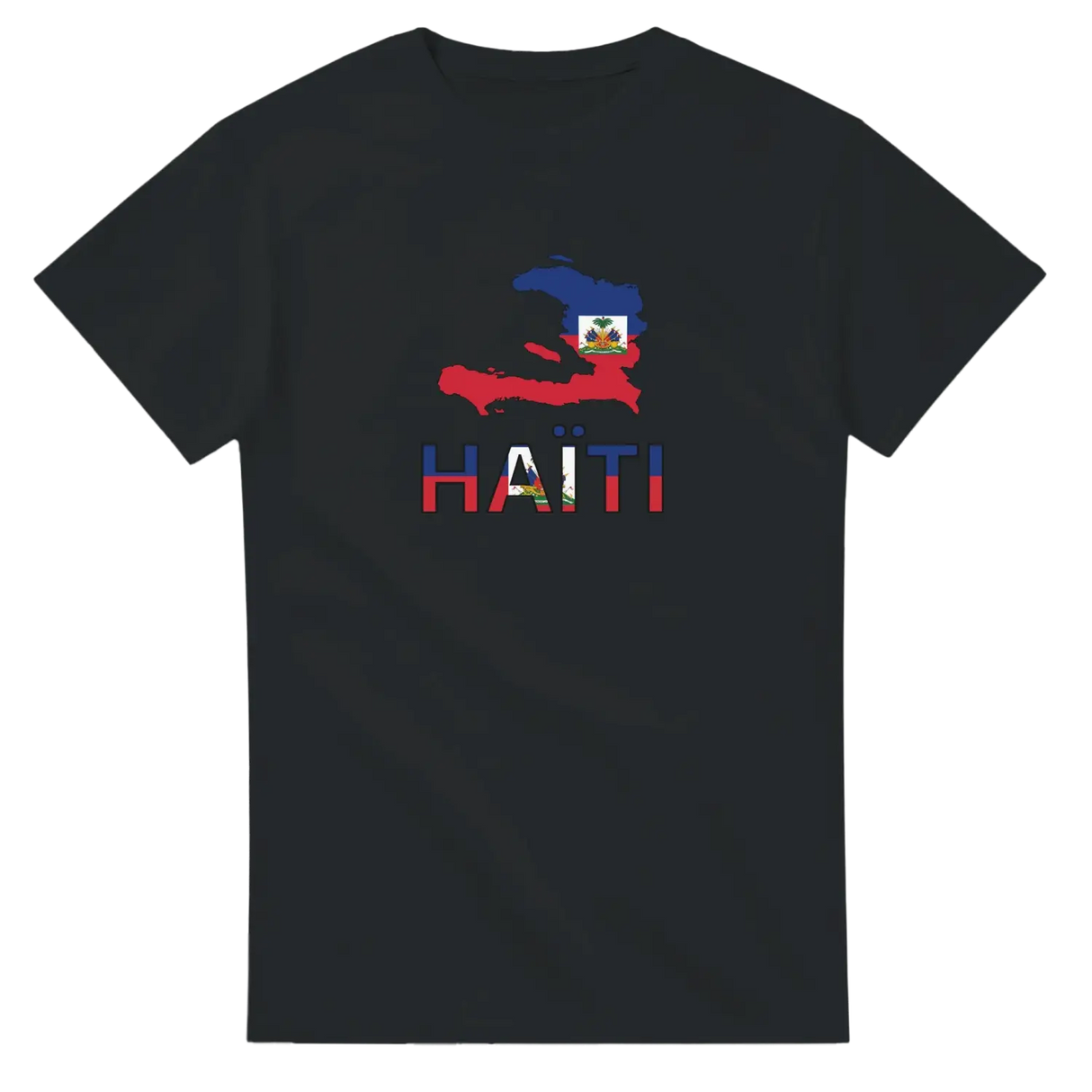 T-shirt drapeau haïti en carte - pixelforma