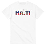 T-shirt drapeau haïti en écriture - pixelforma