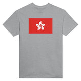T-shirt drapeau hong kong brodé coton mélangé élégant
