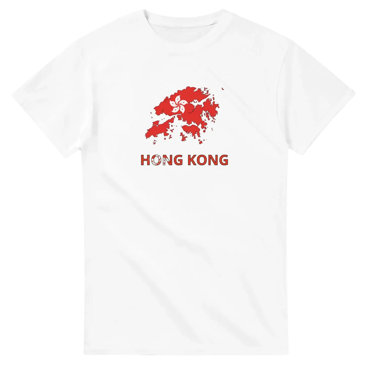 T-shirt drapeau hong kong en carte - pixelforma