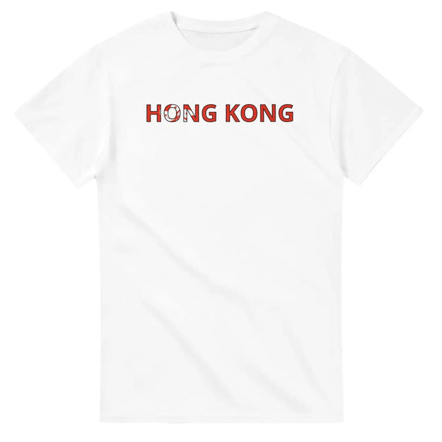 T-shirt drapeau hong kong en écriture - pixelforma