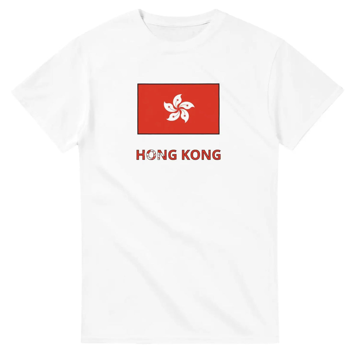 T-shirt drapeau hong kong en texte - pixelforma