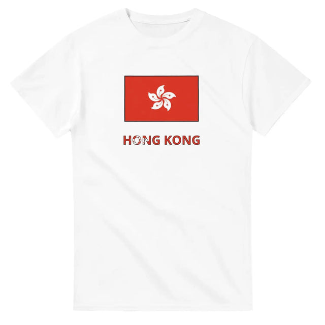 T-shirt drapeau hong kong en texte - pixelforma