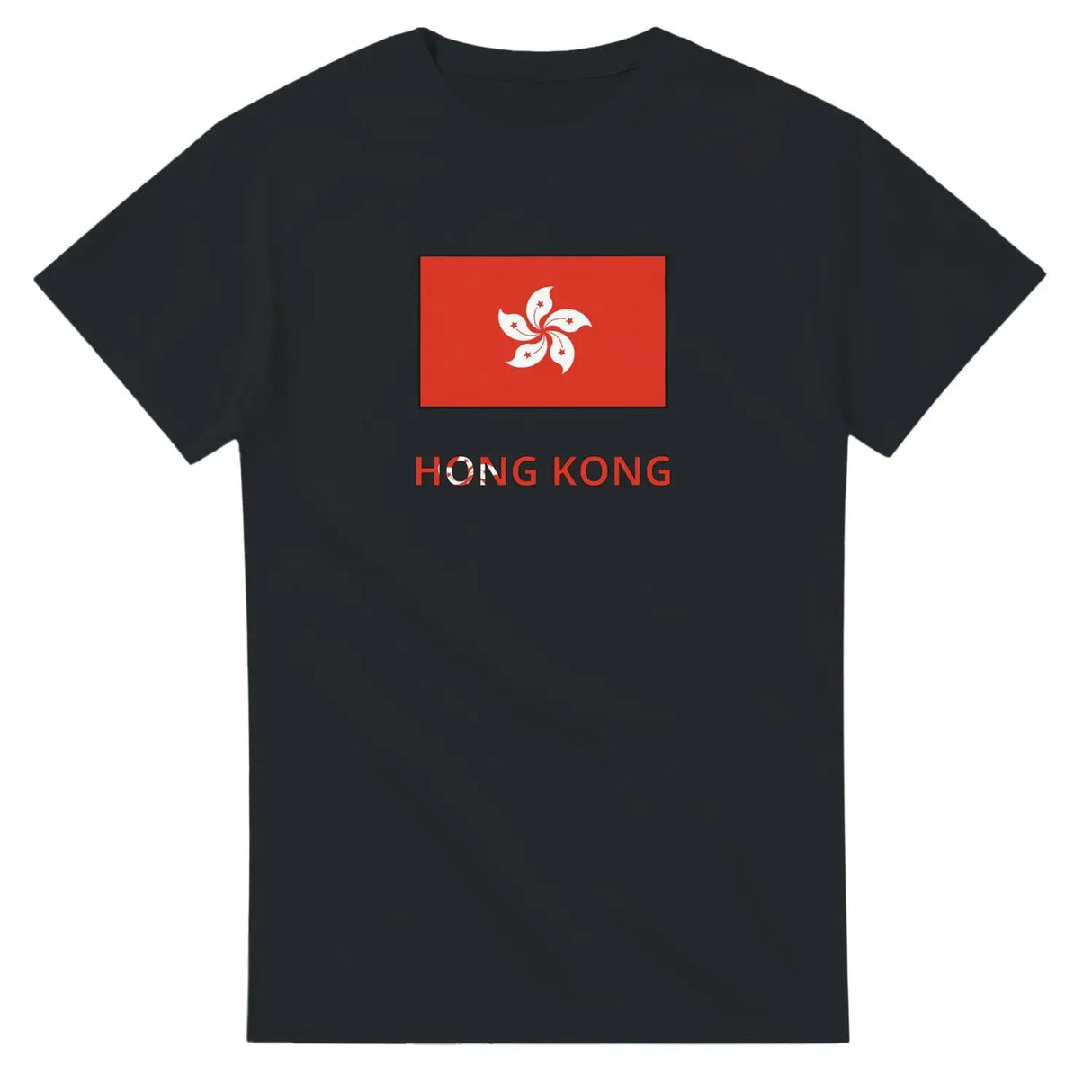 T-shirt drapeau hong kong en texte - pixelforma