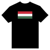 T-shirt drapeau hongrie brodé coton épais mélangé