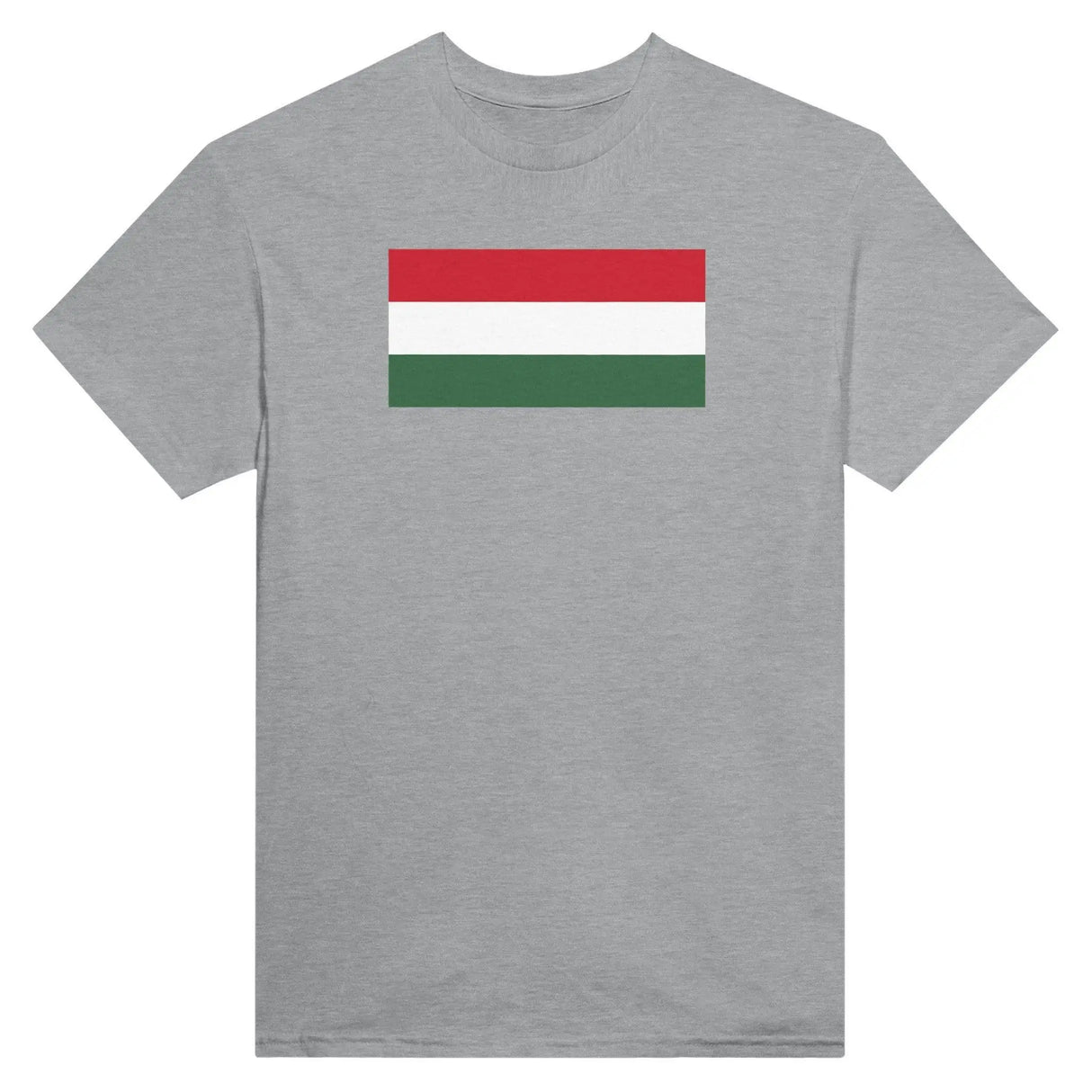 T-shirt drapeau hongrie brodé coton épais mélangé