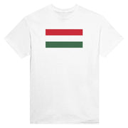 T-shirt drapeau hongrie imprimé coton épais mélangé