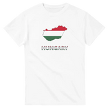 T-shirt drapeau hongrie carte - pixelforma